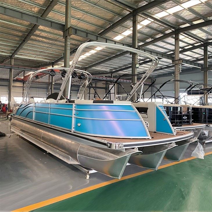 Aluminium Weld Pontoon Boat factory